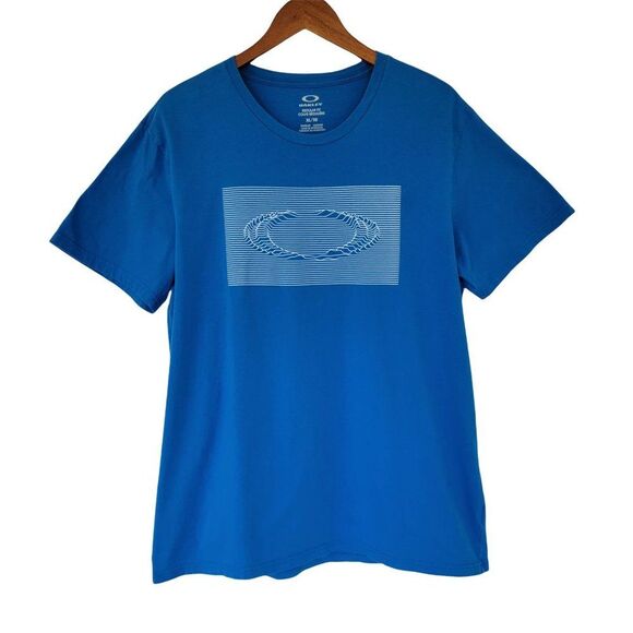 Oakley Classic Graphic T-Shirt  Mens Size XL Turquoise White - Picture 1 of 9